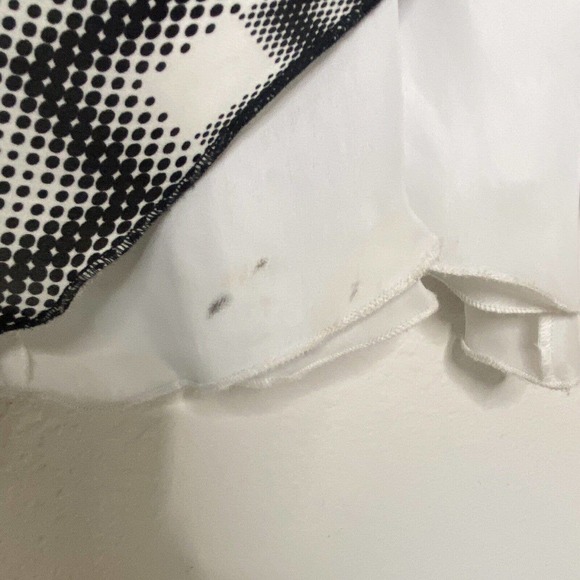 Parker Mckinley Tokyo Dot Print Black and White Chevron Maxi Skirt 6 - Picture 10 of 10